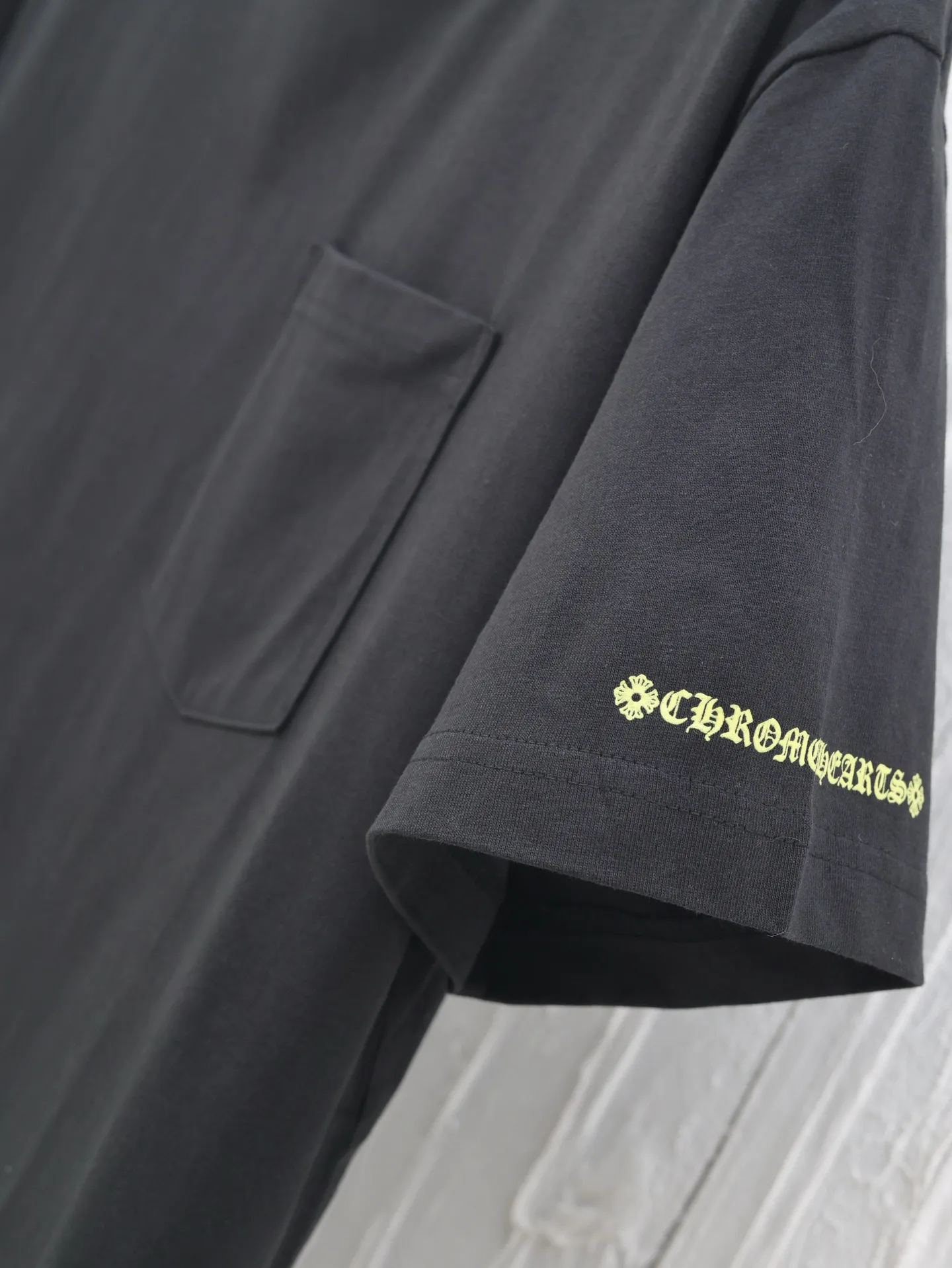 🅿️280 Chrome Hearts*/Chrome Hearts 25 new style Sanskrit letter printed short-sleeved T-shirt with collar Size: S/M/L